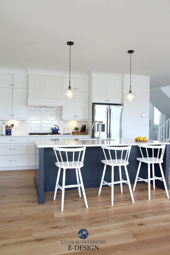 Kylie-M-Interiors-Edesign-online-paint-colour-consultant.-Island-in-navy-blue-Cyberspace-Pure-White-cabinets-bevelled-white-subway-tile-backsplash-white-cabinets-in-the-kitchen-600x900.jpg