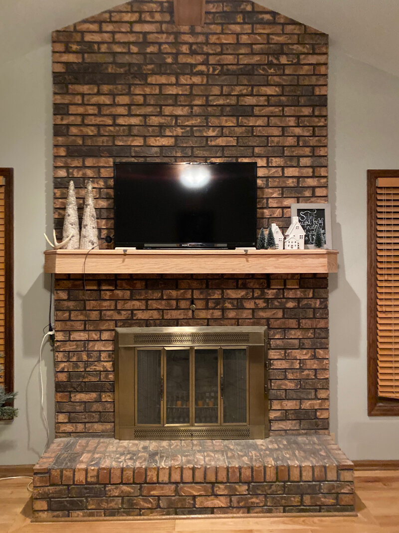My Painted Brick Fireplace Diy Tutorial, Are Red Brick Fireplaces Out Of Style 2021