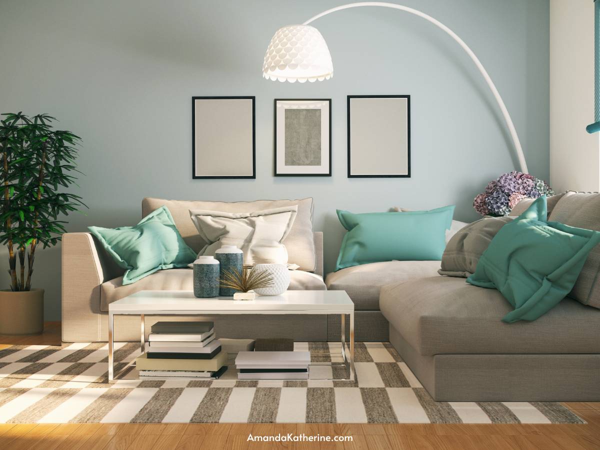 two colour combination living room