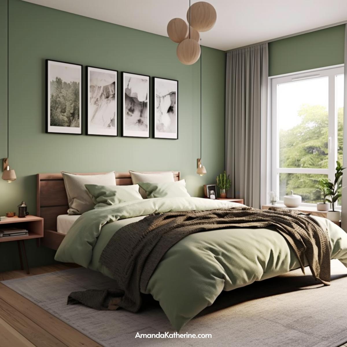 green accent wall ideas | sprucestone green accent wall for bedroom