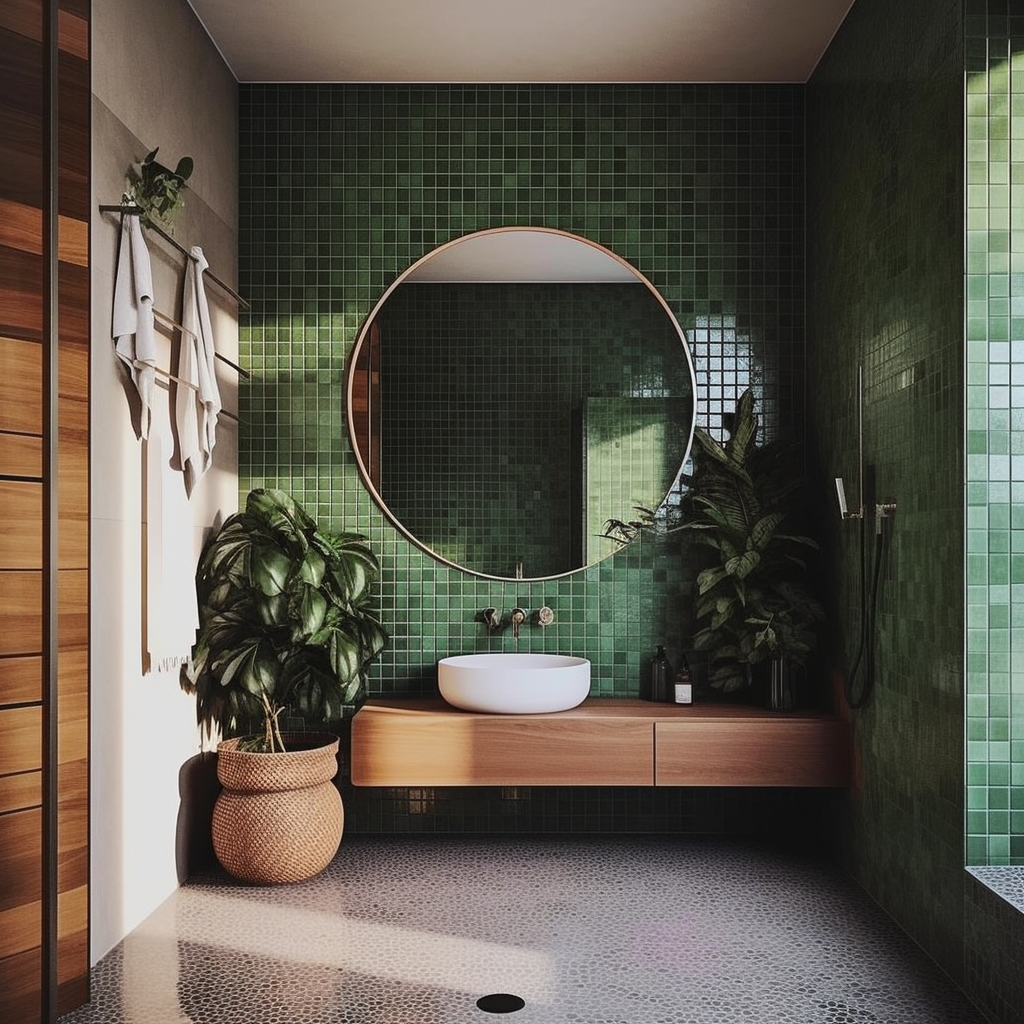 green accent wall ideas | forest green accent wall tiles