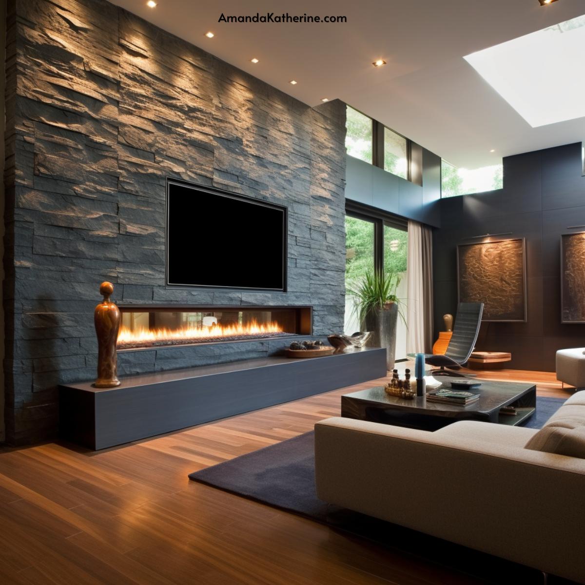 31 Stunning Fireplace Wall Ideas with a TV for Your Living Room