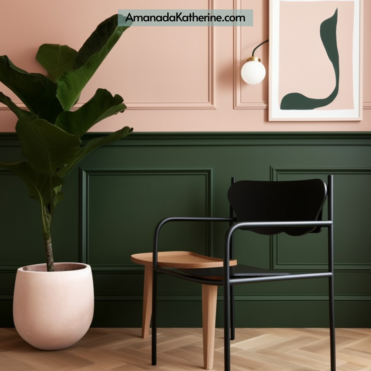 half wall paneling ideas forest green